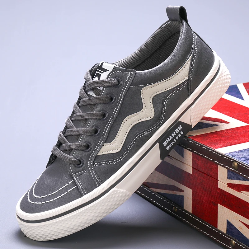 Мужские кожаные туфли на шнуровке