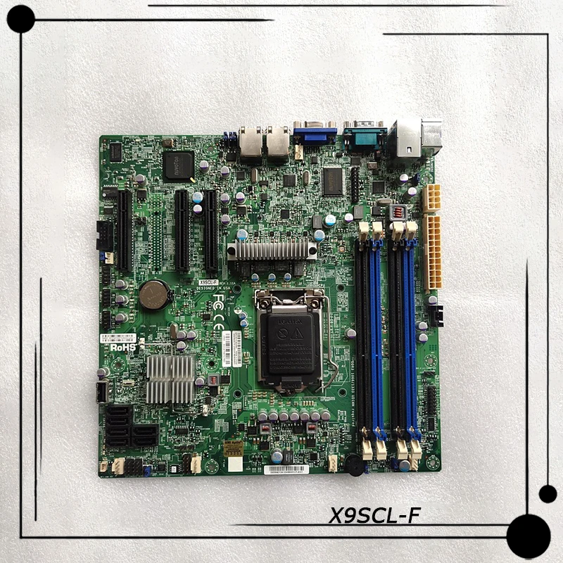 Фото X9SCL-F для серверной материнской платы Supermicro с разъемом 1155-pin и портом удаленного управления, поддерживает E3-1230V2, идеально протестировано перед отправкой. №1