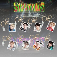 kpop stray kids new album circus hd print acrylic exquisite keychain backpack decoration pendant fan birthday gift felix cosplay