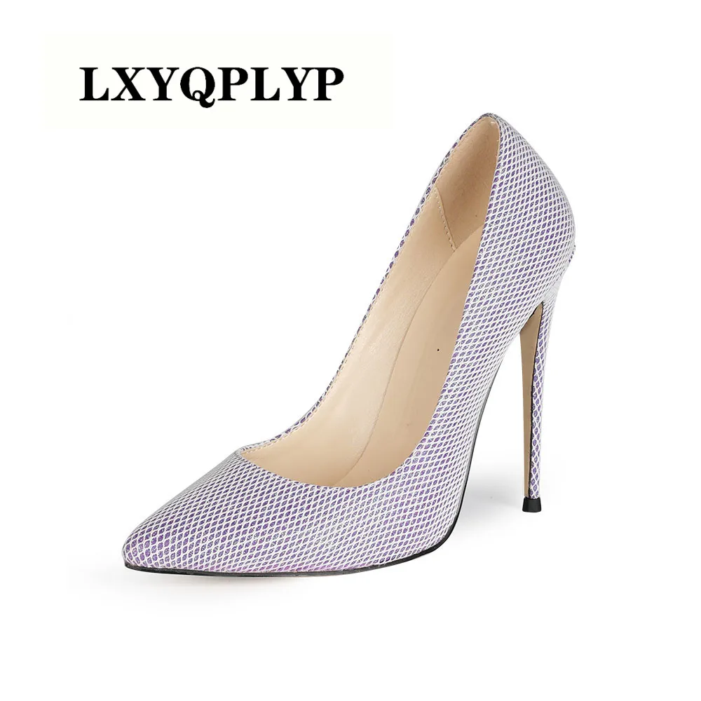 

Brand Sexy Nightclub Women's Shoes 12cm Super High Heel Party Fashion Sweet Style High Heel Shallow Mouth Single Shoes 34-47