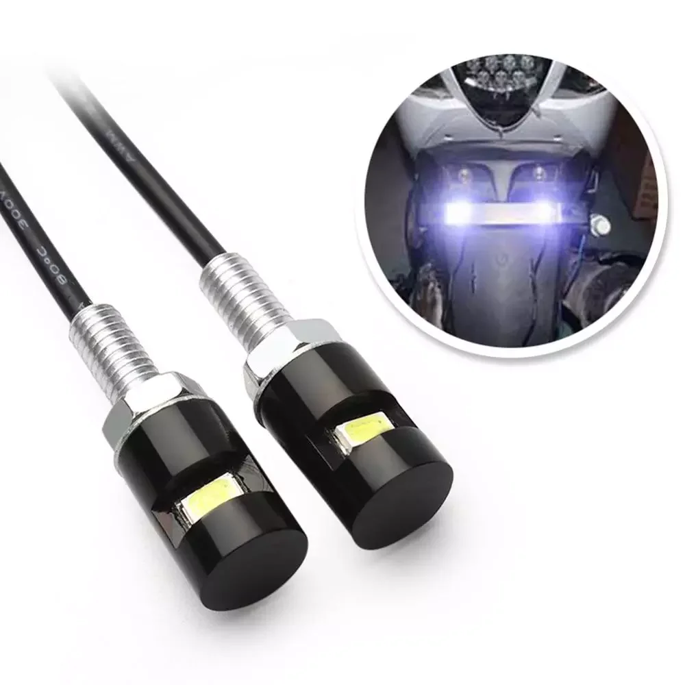 

1PC Car Motorcycle Number License Plate Lights 12V LED 5630 SMD Auto Tail Front Screw Bolt Bulbs Lamps Light Source