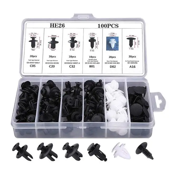 100 шт. зажим для автозастежки смешанный Chevy Camaro C7 Corvette Silverado Colorado Tahoe Suburban Impala