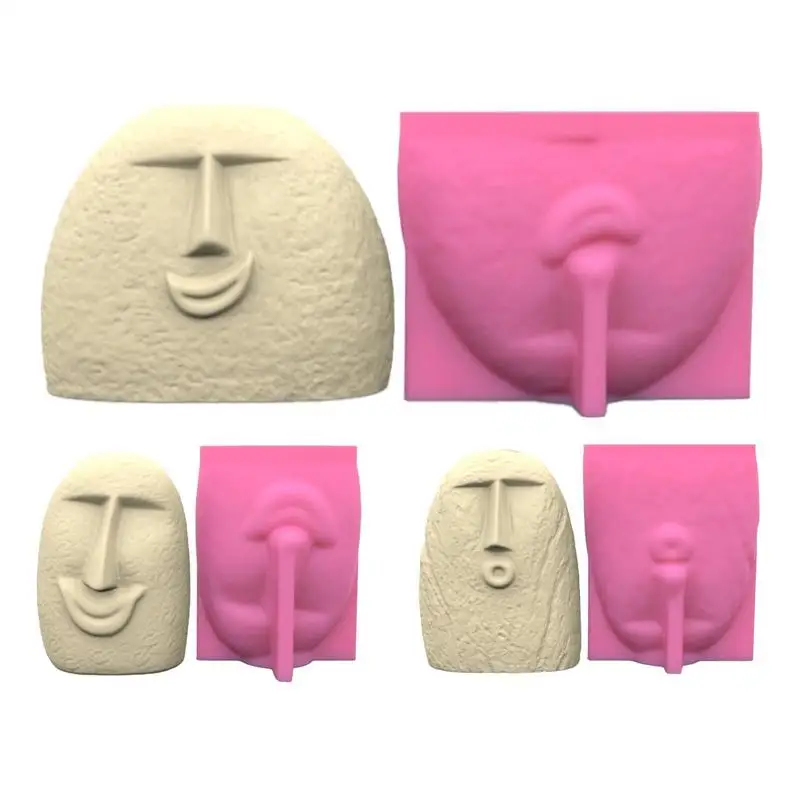 

Concrete Vase Mold Concrete Stripe Candle Jar Silicone Mold Easy Release DIY Flower Pot Craft Ornaments Handmade Home Decor