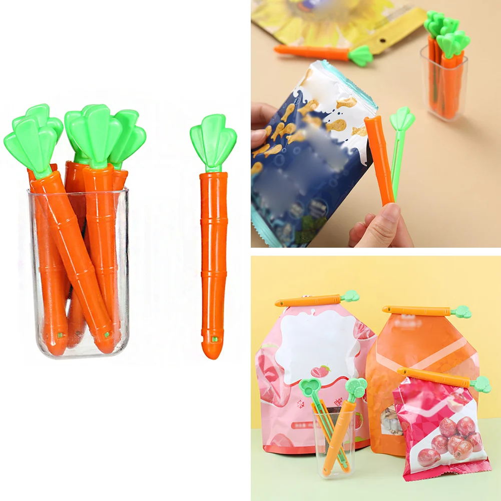 

Carrot Sealing Clip Food Sealing Tongs Snack Bag Seal Clips Moisture-proof Sealer Fresh Keeping Closure Clip Kitchen Tools