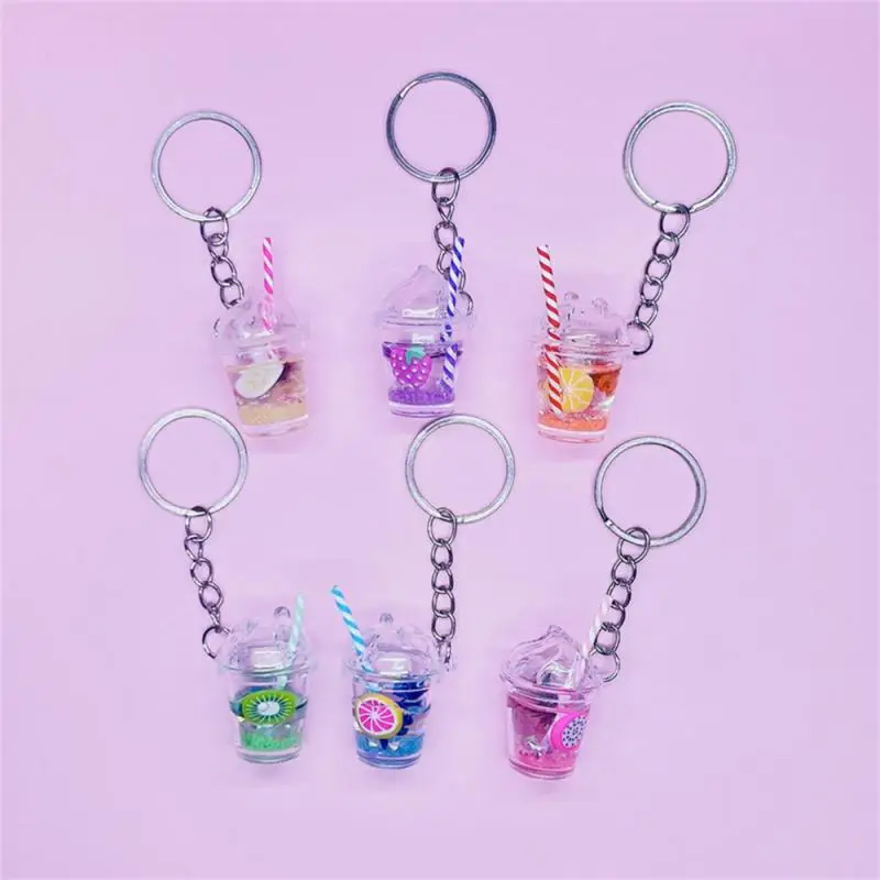 

Luminous Milk Bubble Tea Cup Keychain For Car Keys Accessories Creative Coffee Cup Pendant Keychains Wholesale Fashion Jewelry