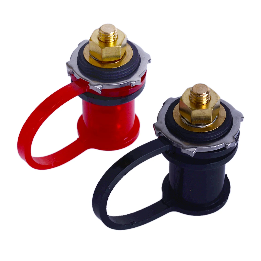 

1 Pair Universal Remote Battery Charging Charger Post Jumper Terminal Junction 3/8" Stud for Boat ATV Car Truck