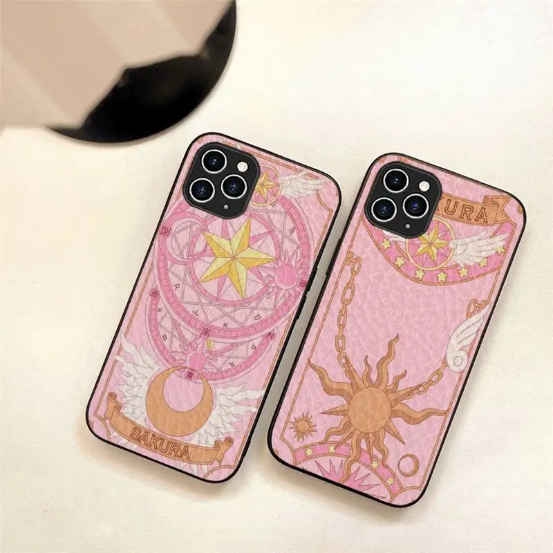

Cardcaptor Sakura Phone Case For Iphone 7 8 Plus X Xr Xs 11 12 13 Se2020 Mini 14 Pro Max TPU+Leather Fundas