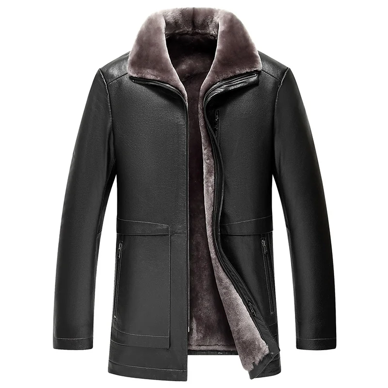 

Thick Winter Jackets 2023 New Genuine Jacket Men Pure Cowhide Leather Coats Man Real Sheepskin Fur Coat 5XL Jaqueta