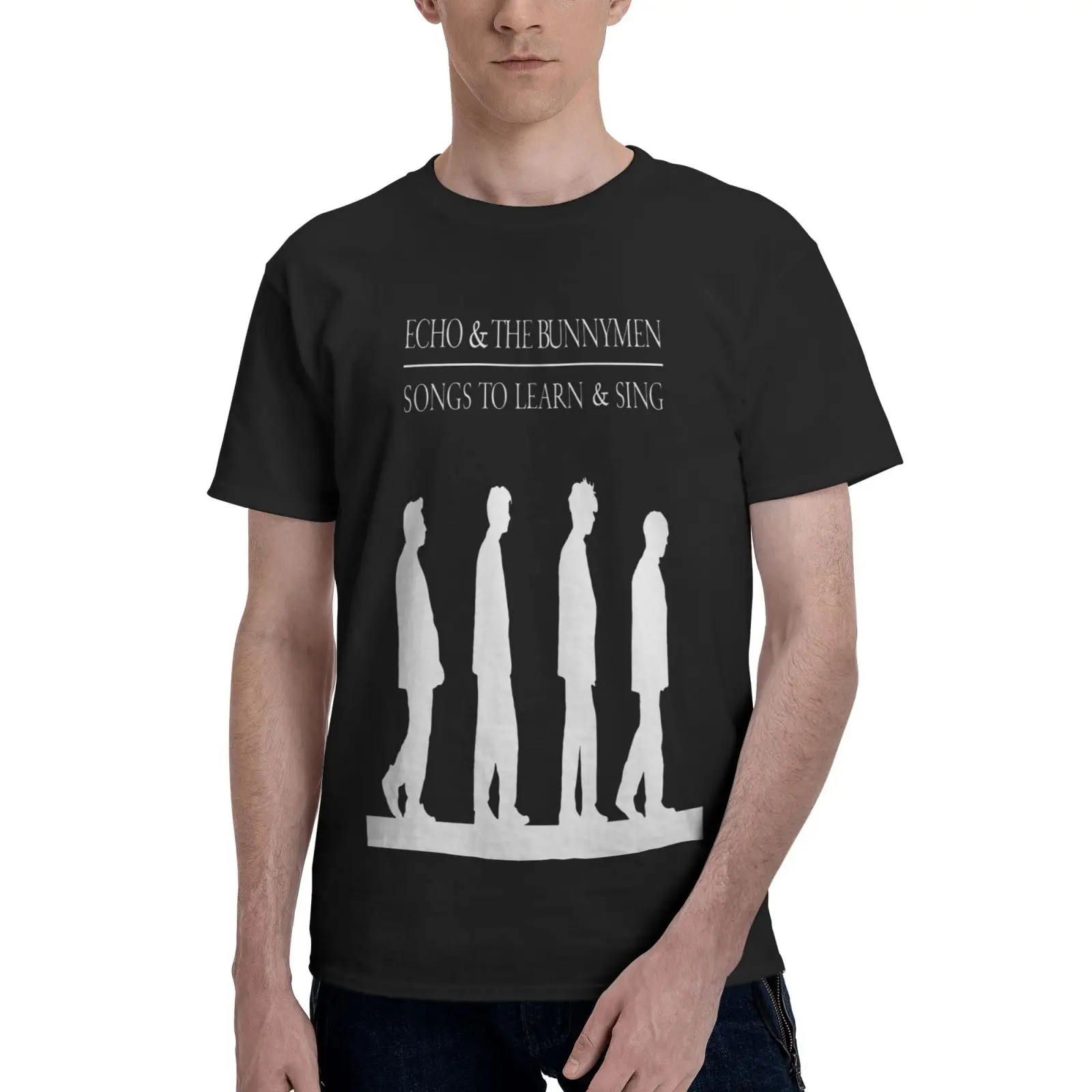 

Футболка мужская оверсайз с принтом песни и кролика