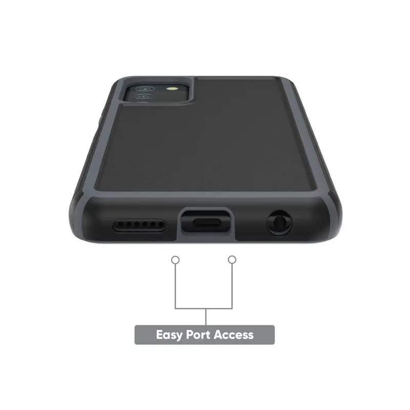 2023 new for Slim Rugged Phone Case for Samsung Galaxy A03s - Black/Gray