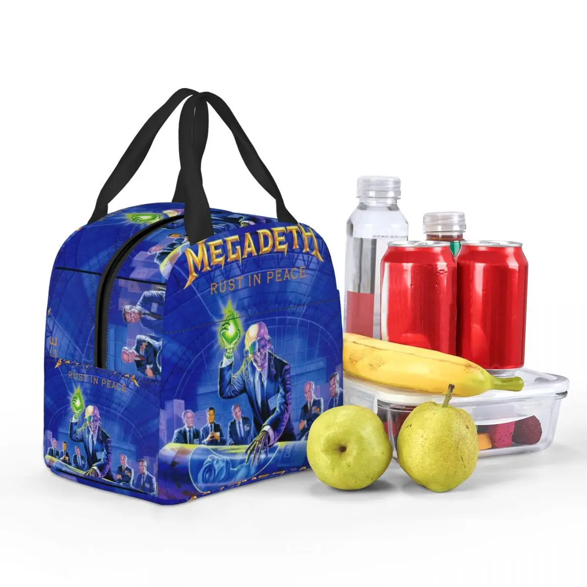 Изготовленная на заказ сумка для обеда Megadeths Heavy Metal Band с термоизоляцией женская