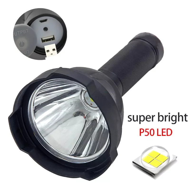 

Светодиодный фонарь дальнего действия NEW2022, перезаряжаемая мощная супер-яркая лампа xhp50.2, с USB