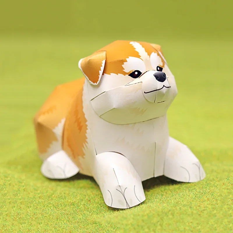 Фото Akita Shiba Inu складной ручной работы оригами искусство мини милая 3D бумажная модель с животными DIY дети взрослые ремесленные игрушки QD-056 №3