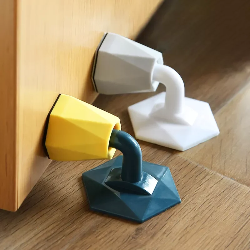 

Non-punch Silicone Anti-bump Door Stopper ​Hidden Door Holders Catch Floor Nail-free Door Stop Toilet Wall Door Plug