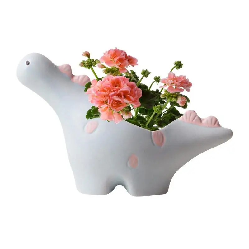 Cartoon Dinosaur Succulent Plant Flowerpot Animal Flower Pot Home Bonsai Decoration Crafts Pottery Decorative Planter