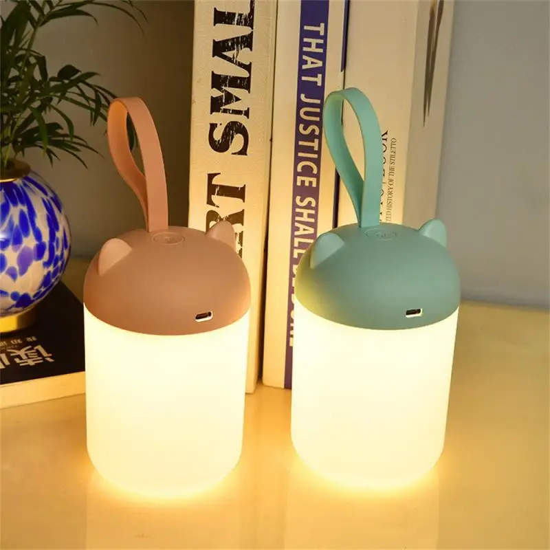

Led Lamp Creative Gift Usb Charging Night Light Handled 1pc Table Lamp Lighting Accessories Bedside Lamp Cute Portable New