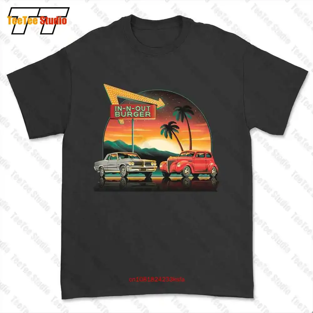 Футболка с изображением гамбургеров из Калифорнии для ресторана и улицы TVO1