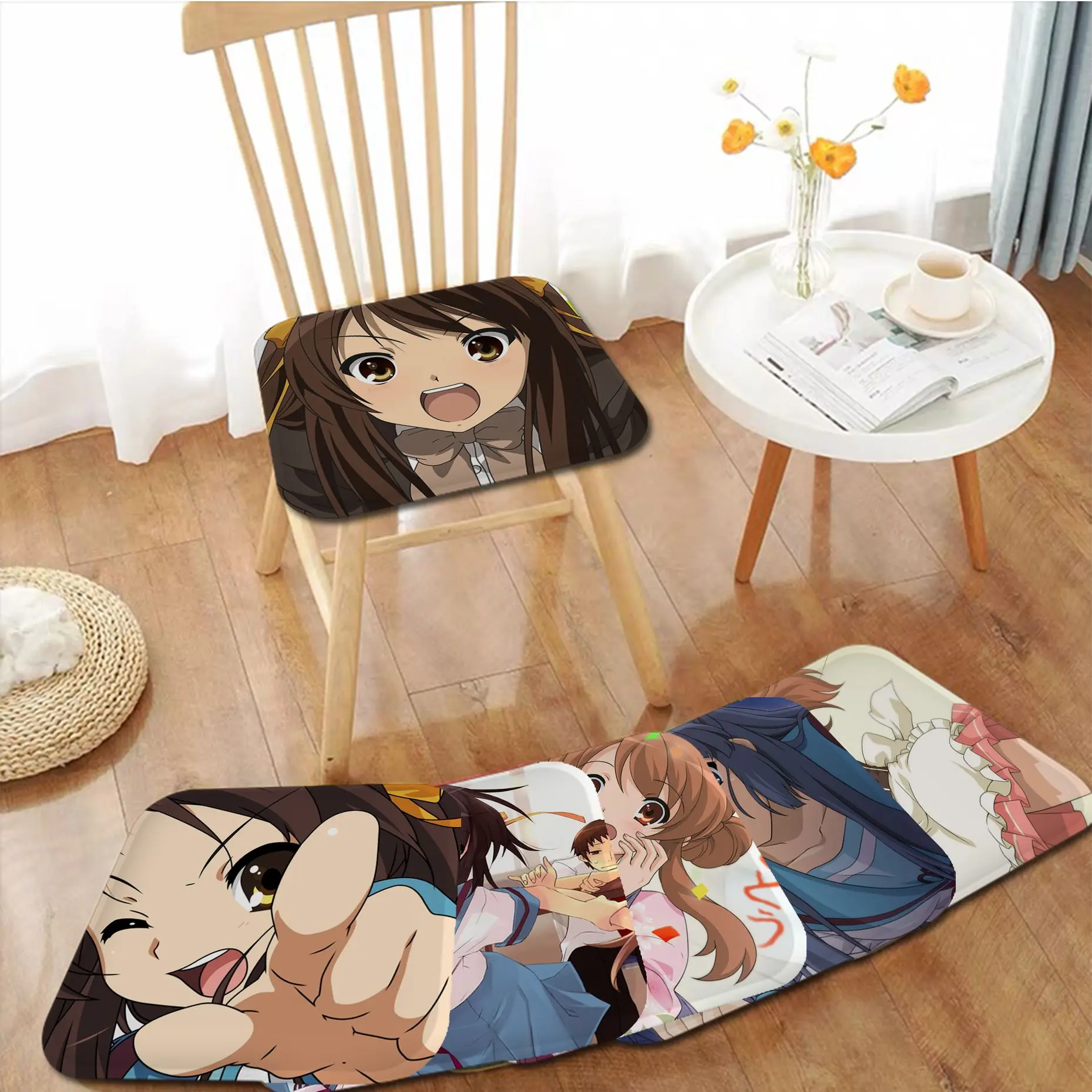 

Haruhi Suzumiya Four Seasons Plush Cushion Home Back Cushion Soft Comfortable 50x50cm Sofa Decor Tatami