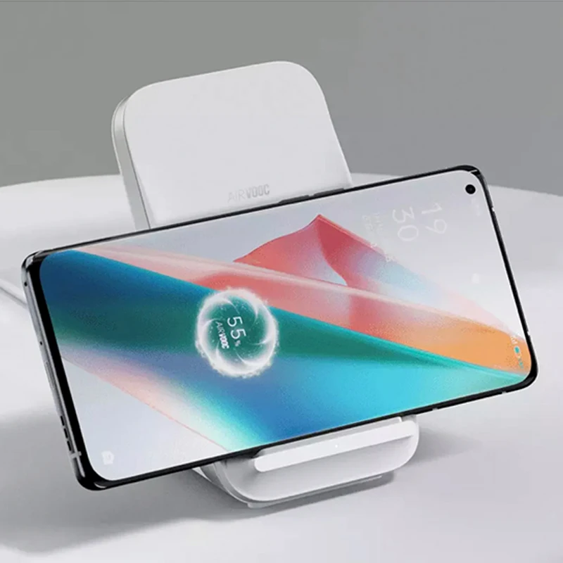 Original OPPO 50W Wireless Flash Charger QI Vertical Charger For Oppo Find X5 Pro Oneplus 10 Pro 9 Pro Smartphone