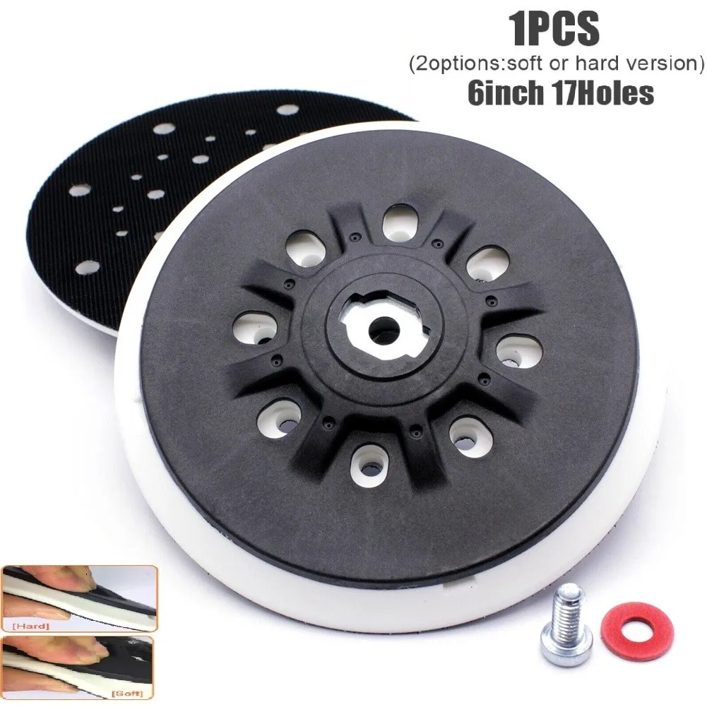 

6“150mm 17holes Multi-Hole Dust Free Soft/Hard Sanding Pad For Festool Sander Sanding Pad Power Tool Accessories