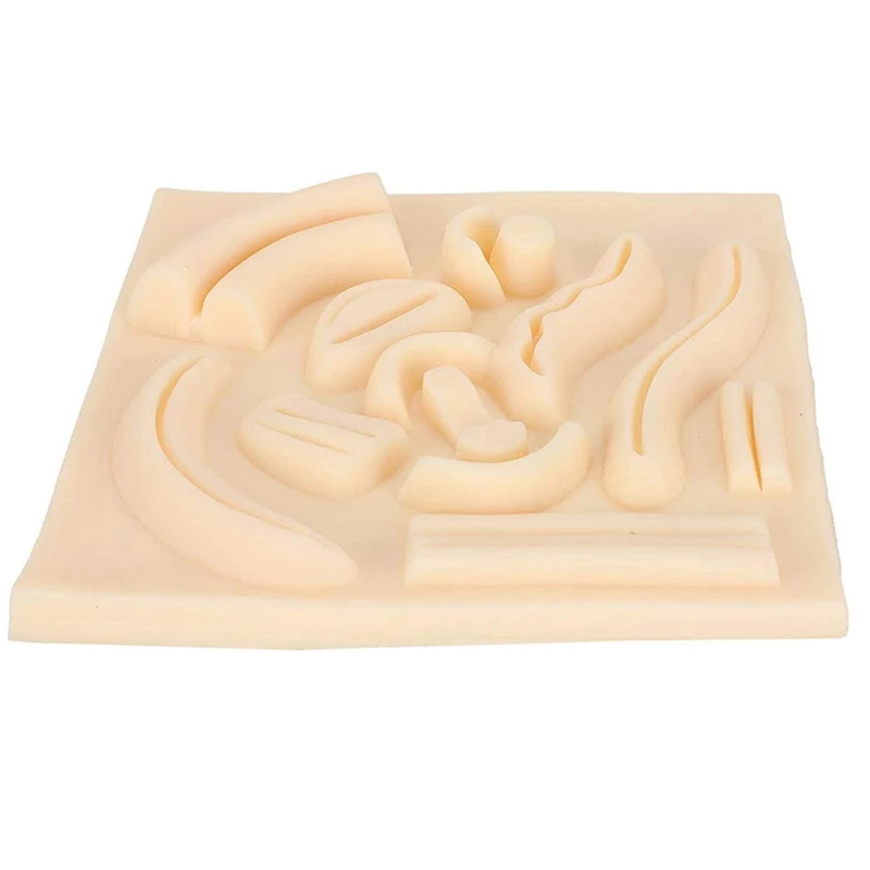 

Complete Suture Practice Kit, Student Suturing Pad, Laparoscopic Simulation Stitching Silicone Module Skin