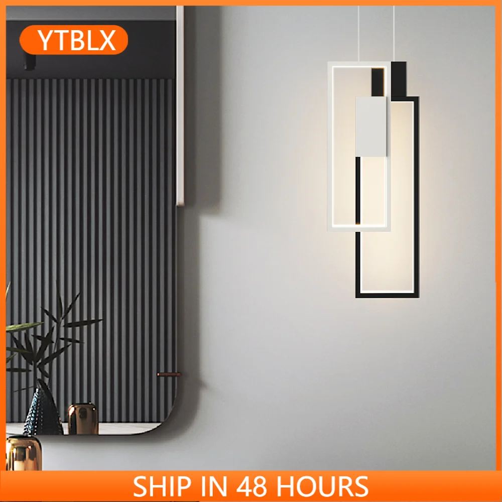 

Minimalist Modern Nordic LED Pendant Light Bedroom Bedside Metal Hanging Lamp TV Background Study Living Room Lighting Fixtures
