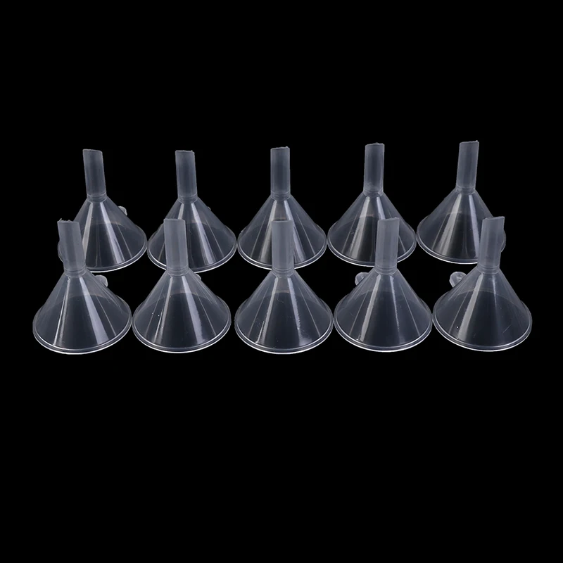 

10Pcs transparent Mini Funnels Small Plastic Bottleneck Bottles Packing tool