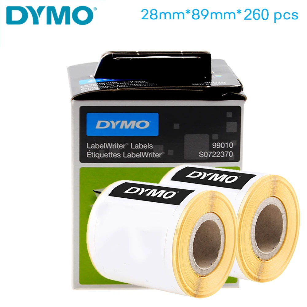 2Rolls Originals Dymo Barcode Printer Label Paper 99010 89*28mm Thermal label Paper for Dymo LW-550 LW550 LW-450 Label Maker