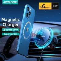 joyroom magnetic car phone holder blue light fast wireless car charger for mobilephone stable charging phone holder in car
