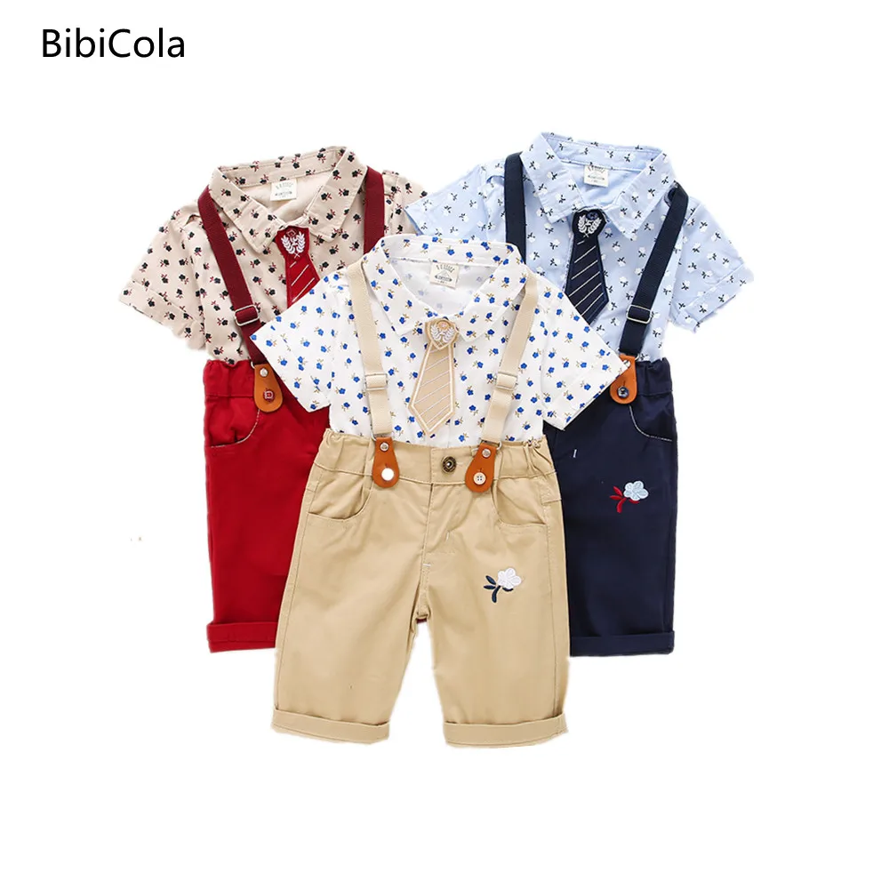 

Летний стильный Костюм Джентльмена для новорожденных комплект одежды для маленьких мальчиков комплект из 2 предметов: футболка с короткими...