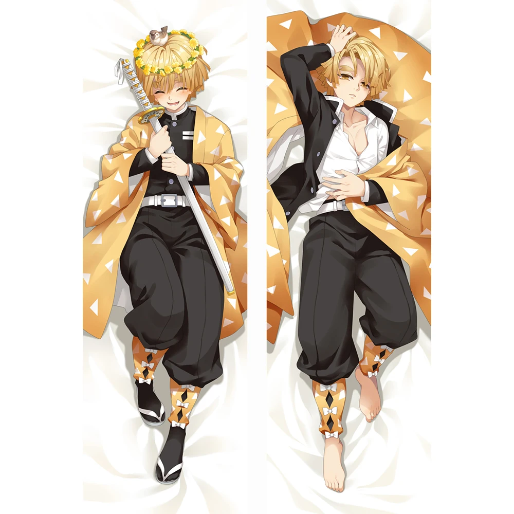 

Demon Slayer Kimetsu No Yaiba Kamado Agatsuma Zenitsu Hugging Body Pillowcase Otaku Anime Bedding Pillow Cushion Cover