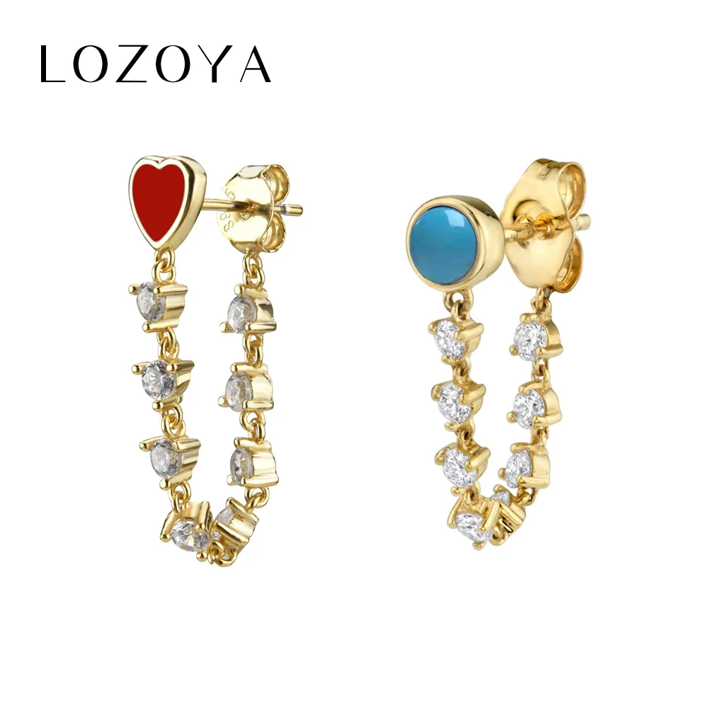 LOZOYA серьги-гвоздики из стерлингового серебра 925 пробы с жемчугом и прозрачным