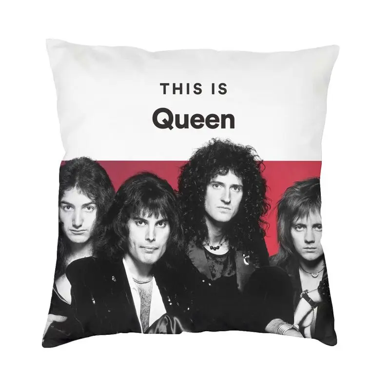

Queen Cushion Cover 45x45 cm Soft Freddie Mercury Throw Pillow Case For Living Room Sofa Decoration Bedding Pillowcase