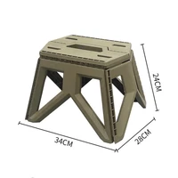 japanese style portable outdoor folding stool camping fishing chair high load bearing reinforced pp plastic triangle stool