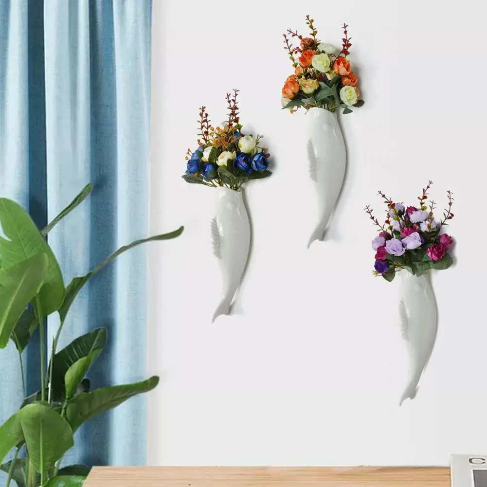 

Wall-mounted Vase Creative Three-dimensional Fish Shape Flower Container Household Supplies