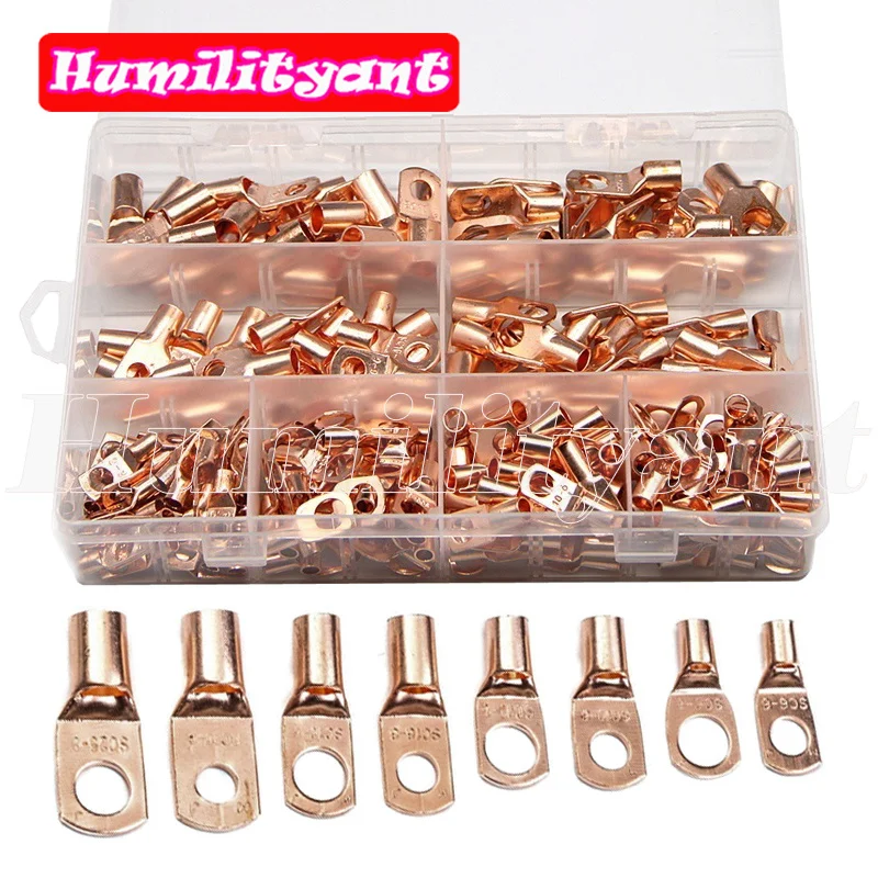 

240PCS Wire Crimp Lug Terminal Splice Crimp Terminals Battery Welding Electrical Wire Connector Heat Shrink Tube Kit