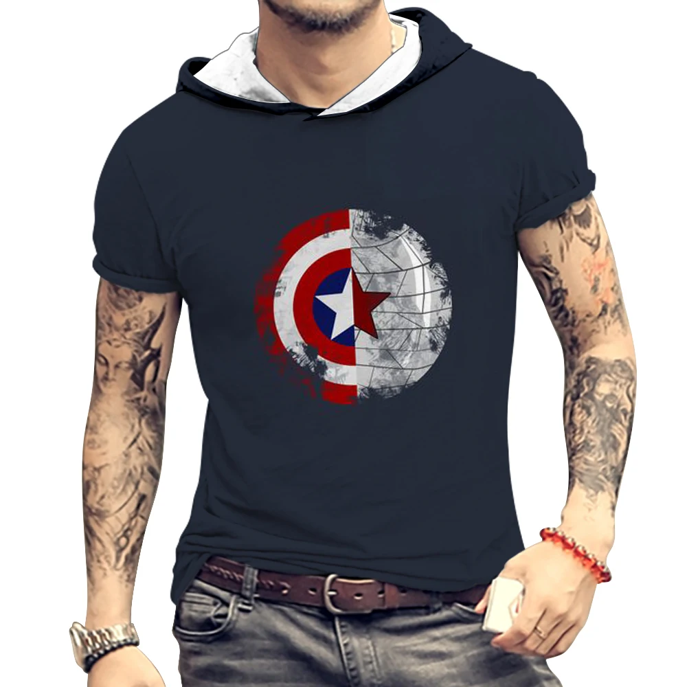 Мужская модная футболка Marvel женские модные футболки Капитана Америка блузка