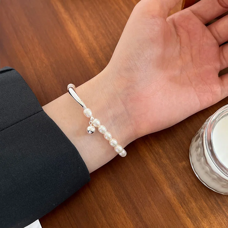 

Женский браслет из серебра 925 пробы с жемчужинами