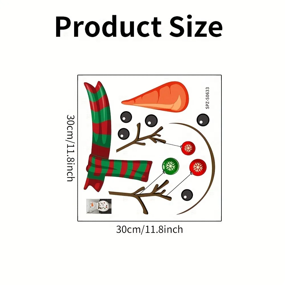 

Рождественский снеговик наклейка на унитаз