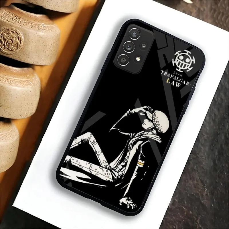 Чехол для телефона аниме O-nes P-iece Samsung S23 Plus S22 Ultra S10 E S20 Fe S21 Pro S30 S7 Edge S8 S9 стеклянный