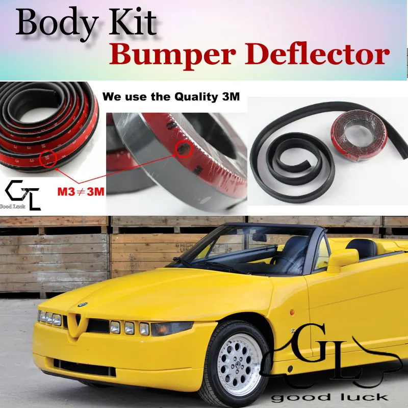 

Дефлектор губ для бампера, дефлектор губ для Alfa Romeo RZ / SZ AR, юбка переднего спойлера ДЛЯ TOPGEAR Friends, набор для тюнинга автомобиля/кузова/полосы