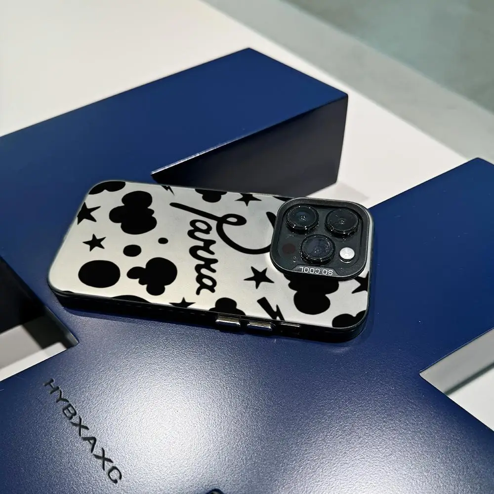Модный чехол для телефона P-Patta с логотипом для iPhone 17 16 15 14 13 12 11 Pro Max, черный, фиолетовый, матовый, лазерный, металлический, с эффектом Аврора (art.: 3920dc3fa550c) - 3920dc3fa550c