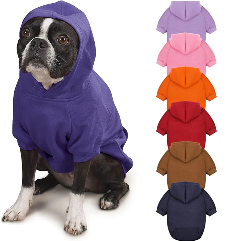 

Pet Doggie Small Puppy Dogs Chihuahua Cat Cotton Costume Jackets Solid Sweatshirt For Coat Outfits Dog Clothes Pet Hoodies For