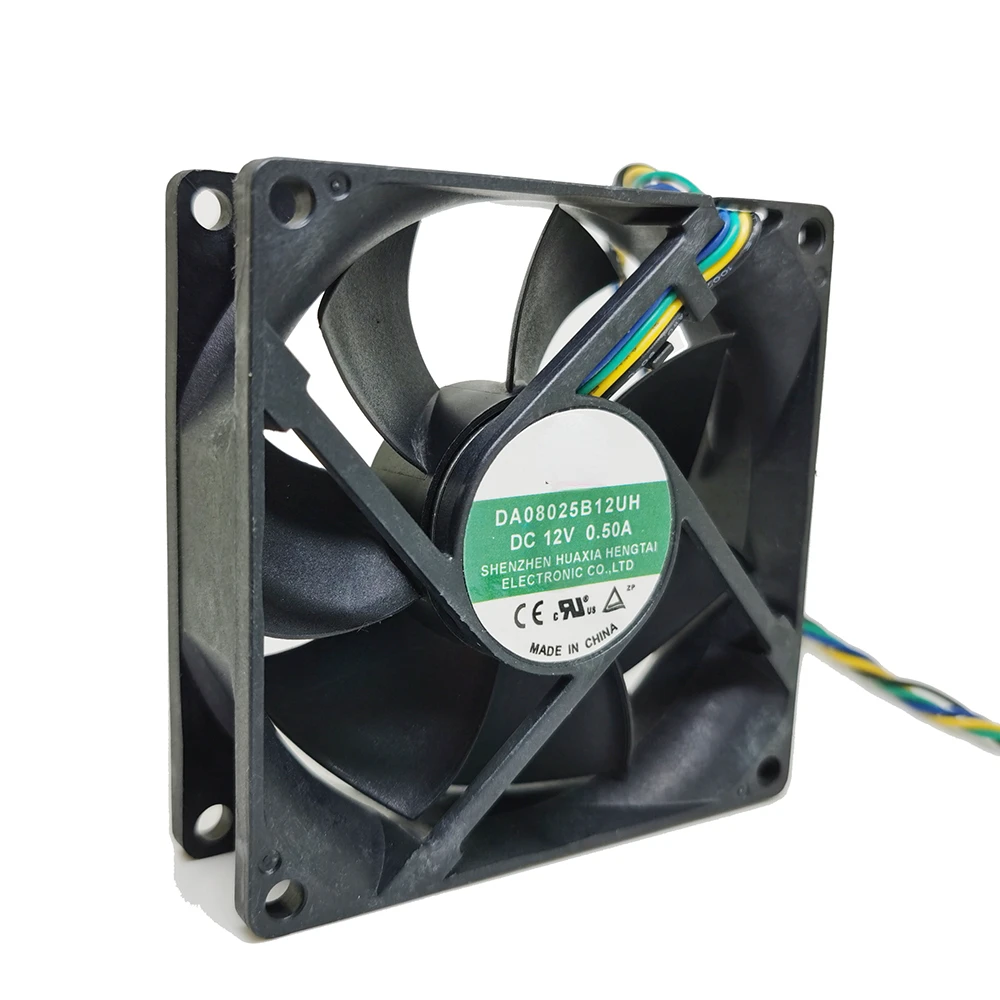 

DA08025B12UH DC 12V 0.50A 80*80*25MM 8CM охлаждающий вентилятор 4 pin PMW