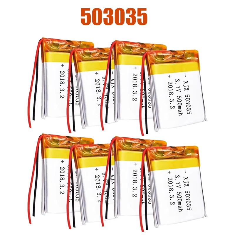 Фото Аккумулятор литий-полимерный перезаряжаемый 3.7V 500mAh (503035) для GPS-устройств, DVD-плееров, автомобильных видеорегистраторов, очистителей воздуха, смарт-часов, Bluetooth-гарнитур №3