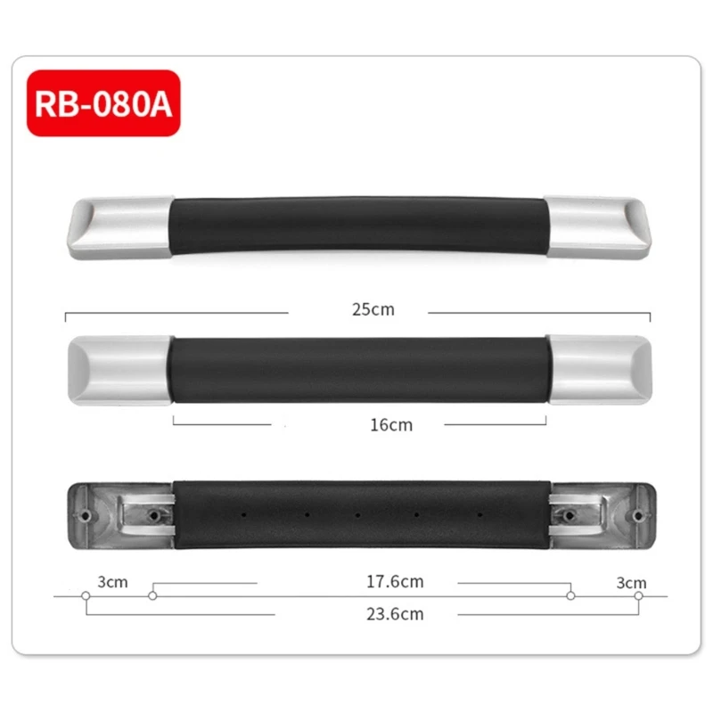 

GD5F 1Pc Luggage Handle Plastic Pull Handle Grip with Mounting Screws Replacement Parts for Luggage Suitcase Box