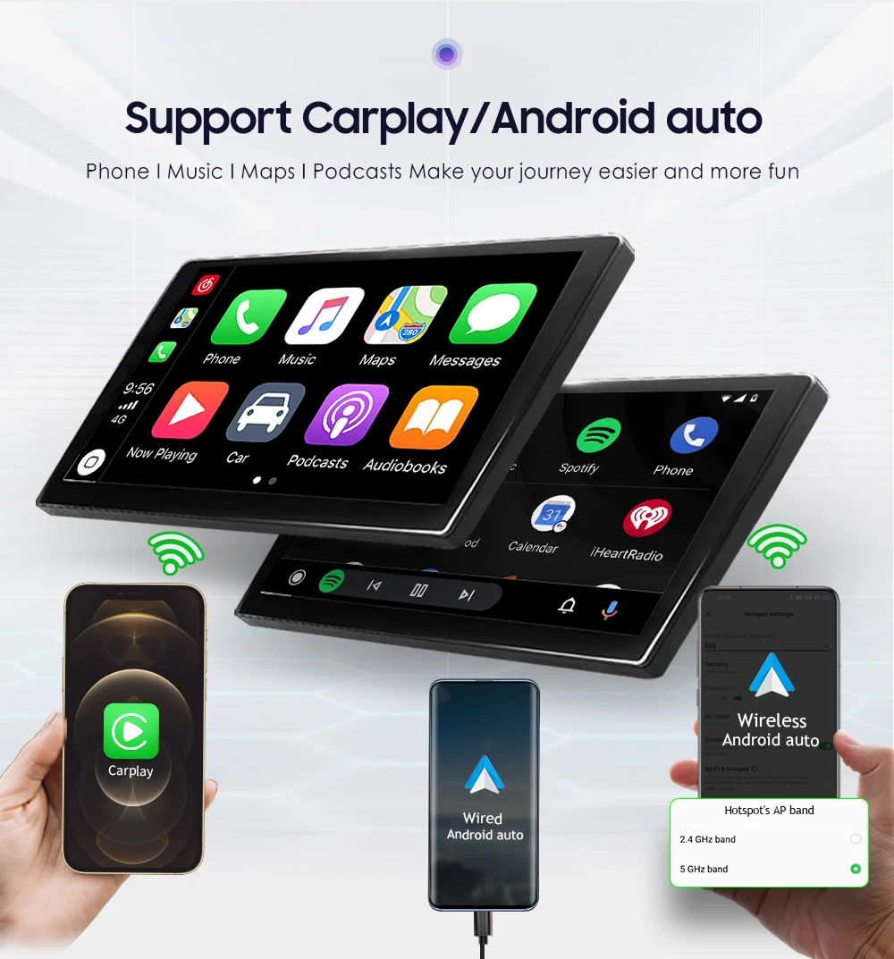 Фото Автомобильный мультимедийный плеер Carplay Android для Mercedes Benz W203 C 2004 - 2007 CLC 2008-2010, автомагнитола, аудио, стерео, GPS навигатор, SWC, RDS №4