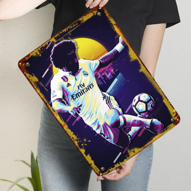 Марцело Реал Мадрид жестяные знаки спортивный плакат настенная художественная