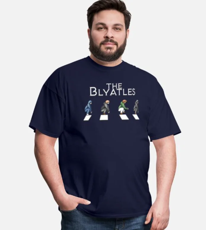Забавная футболка Blyatles в подарок с изображением российского славянского