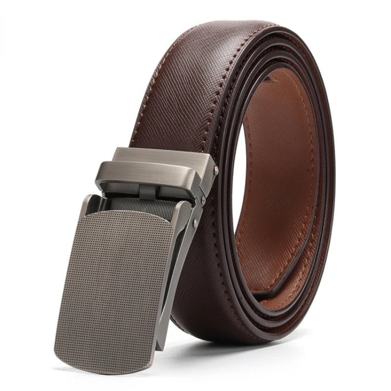 

Hot -selling Quality Commercial Men's Automatic Deduction Leather Belt Pressing Flowers Casual Jeans West Trousers Cowhide Belt